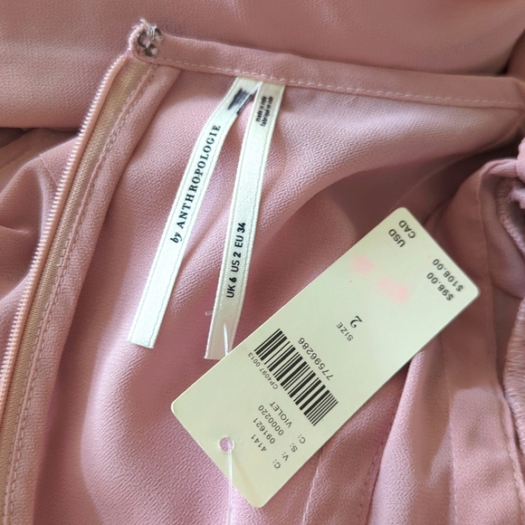 Anthropologie Modern Sheer Midi Dress in Pink - Picture 8 of 11